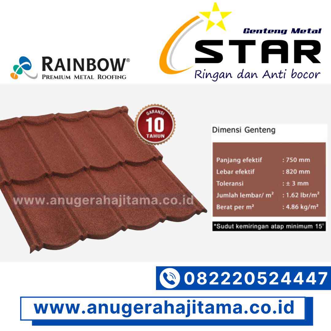 genteng metal star