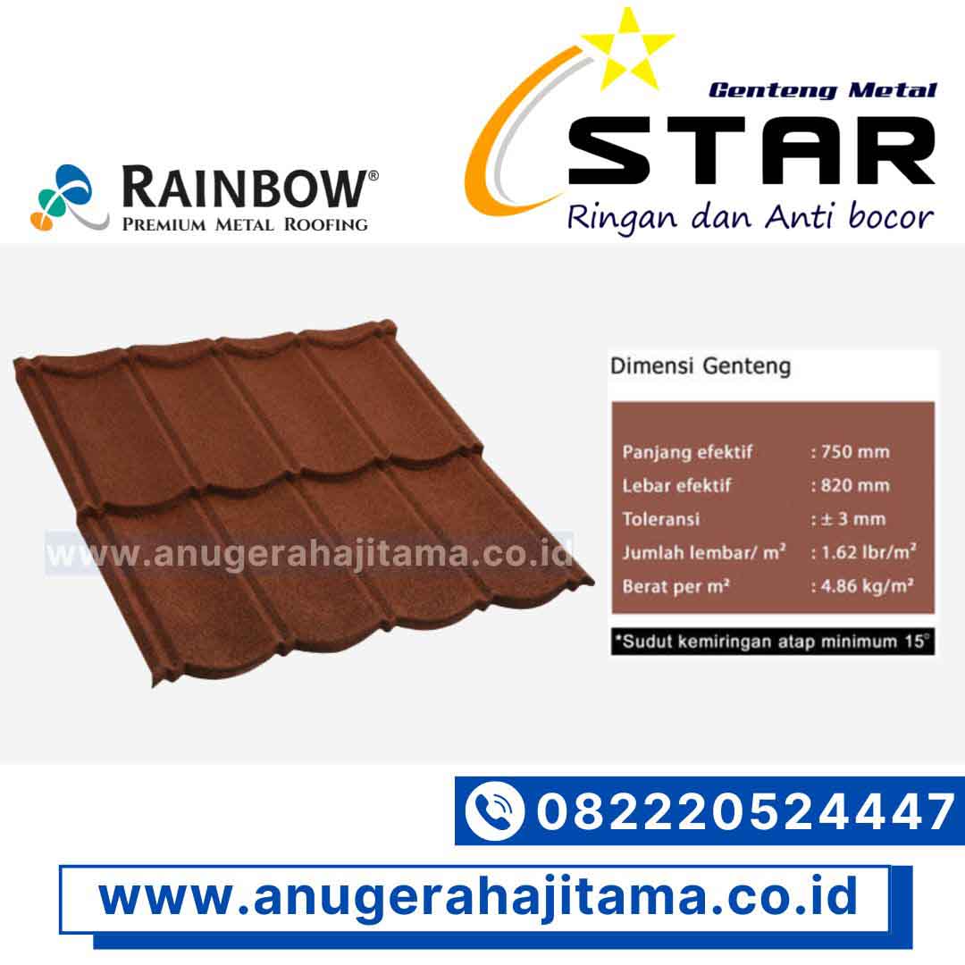 harga genteng metal star