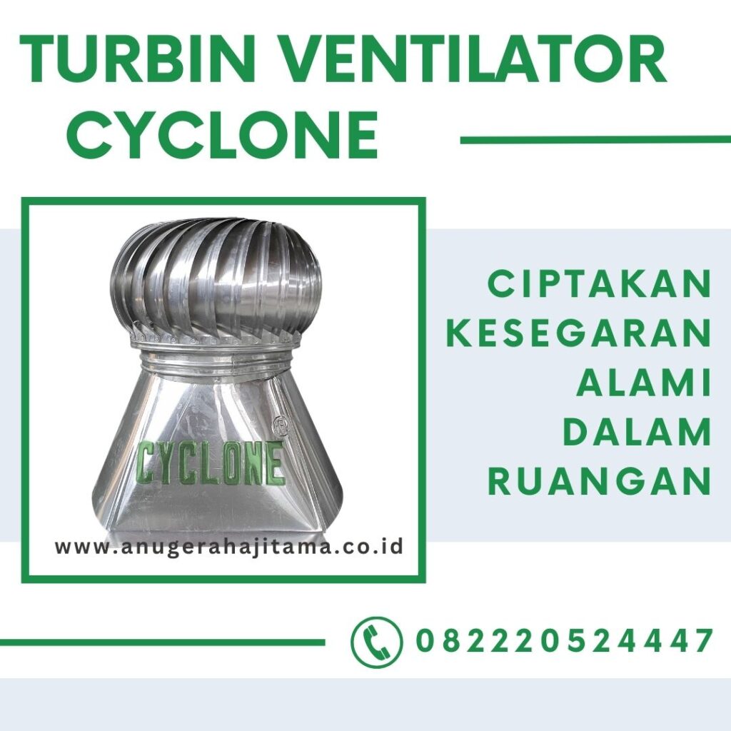 Turbin Ventilator Cyclone Sirkulasi Alami Bebas Listrik