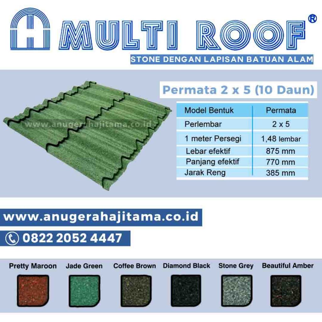 ukuran atap multiroof