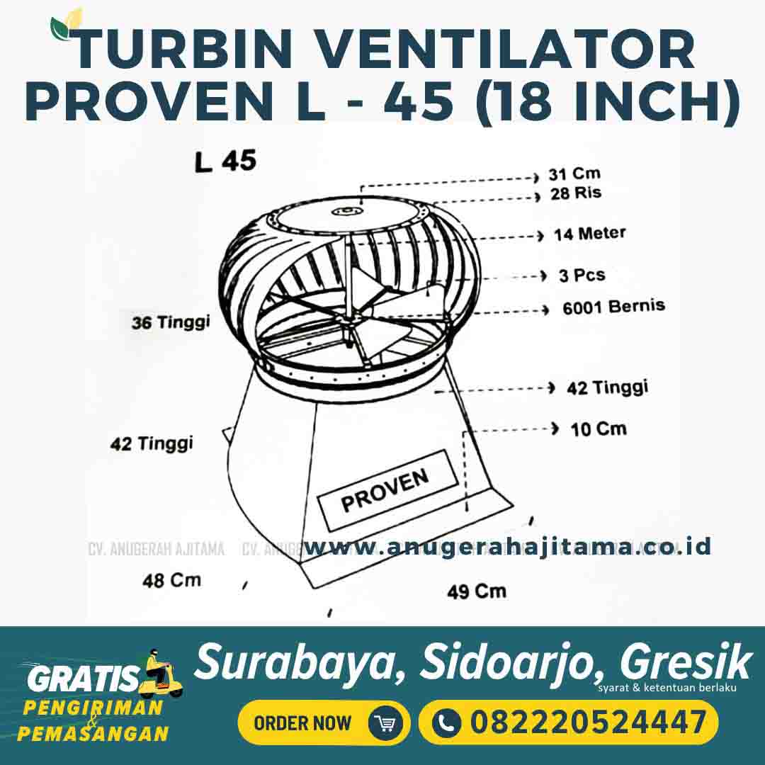 turbin ventilator 18 inch