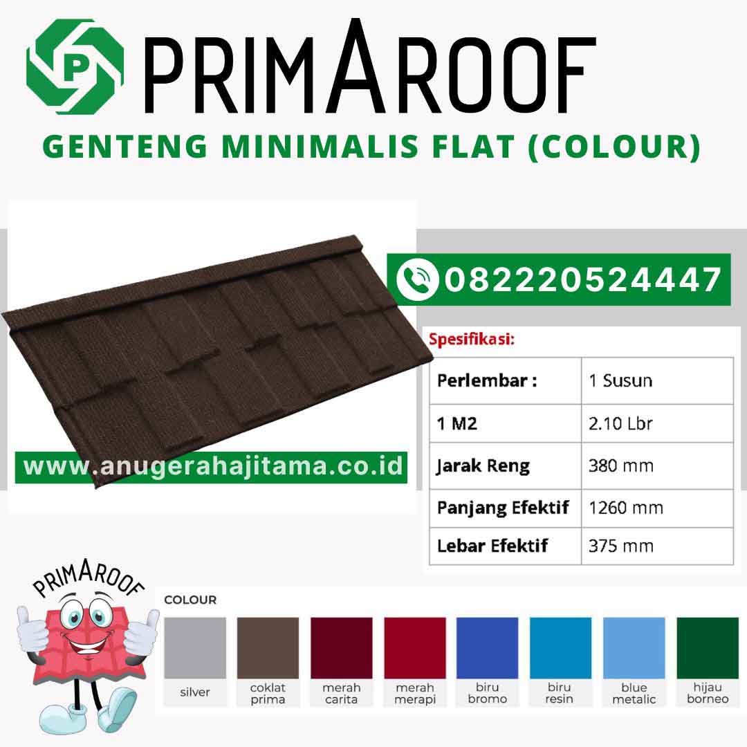 genteng metal minimalis prima roof flat
