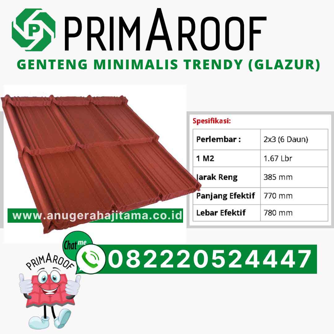 genteng metal minimalis prima roof trendy glazur