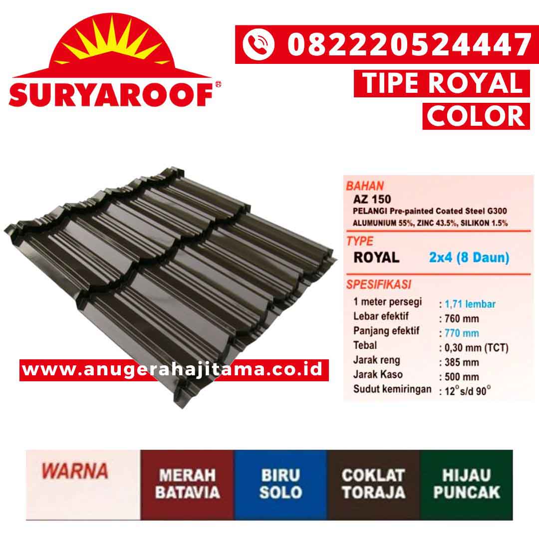 genteng metal surya roof royal