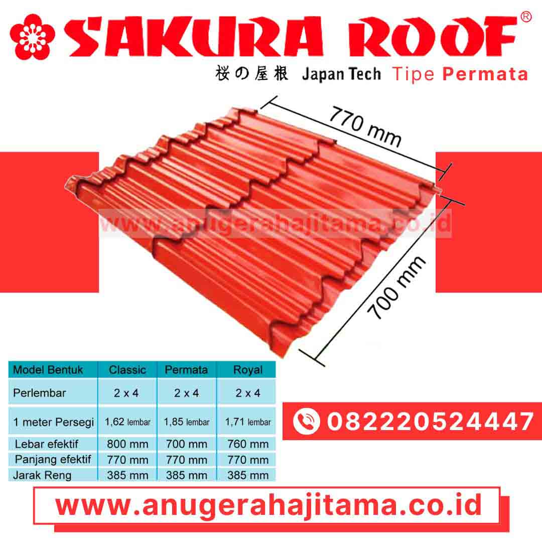 harga sakura roof