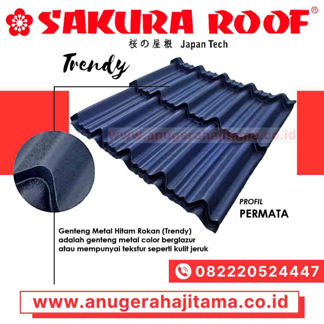 genteng metal sakura roof trendy profil permata