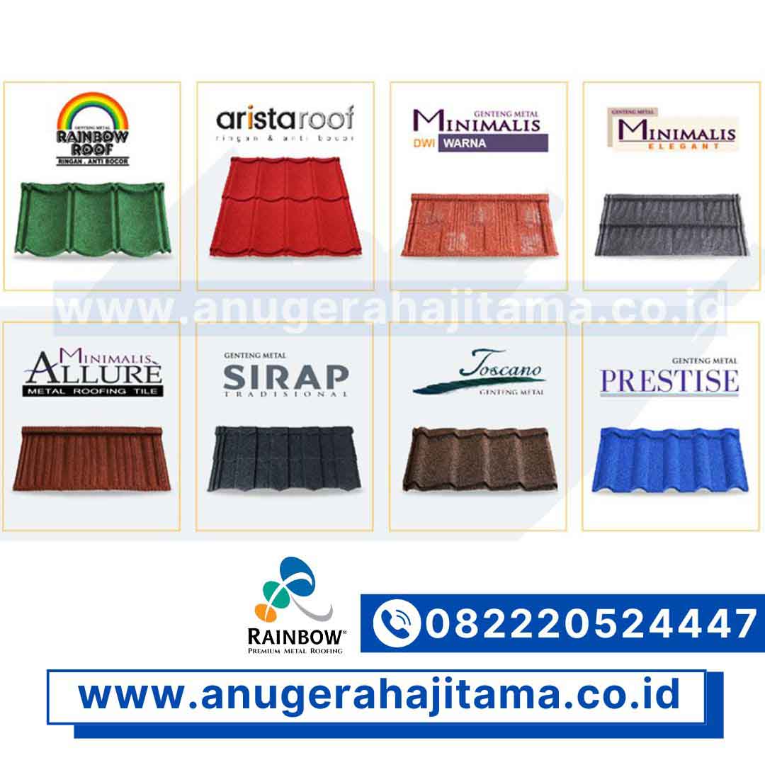 harga genteng metal rainbow