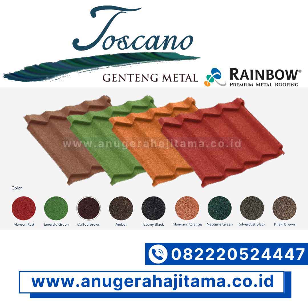 harga genteng metal pasir toscano