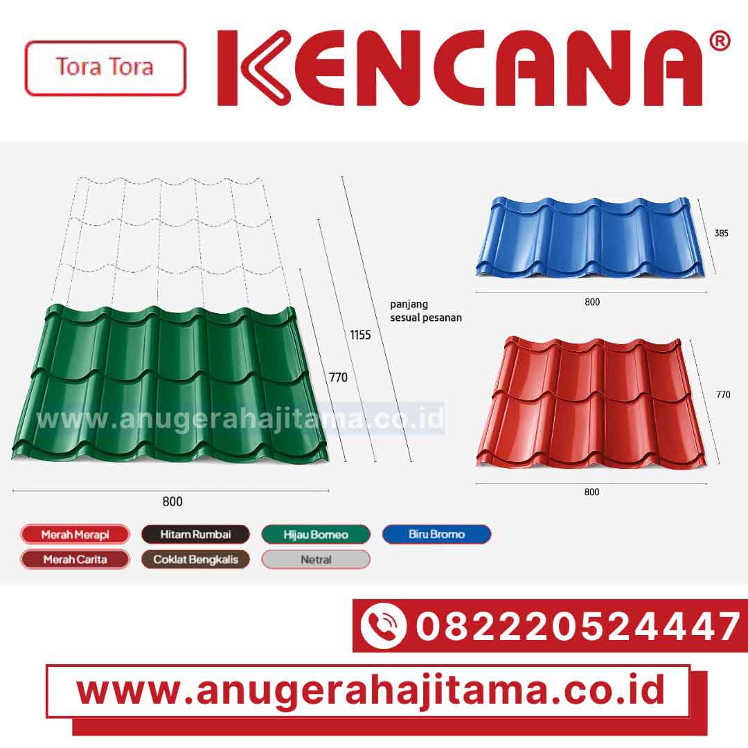 jual genteng metal kencana tora tora