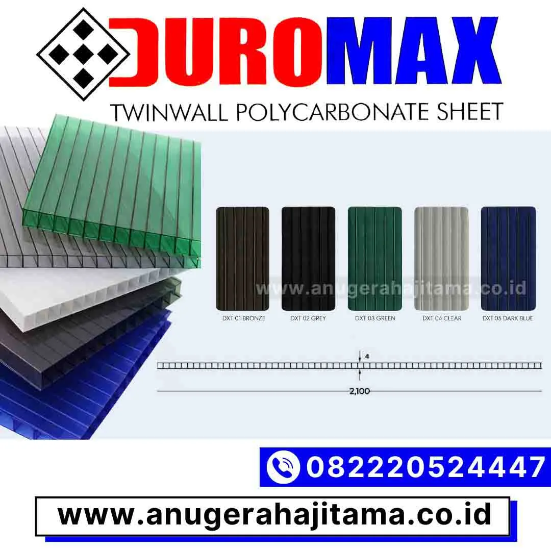 harga atap polycarbonate duromax