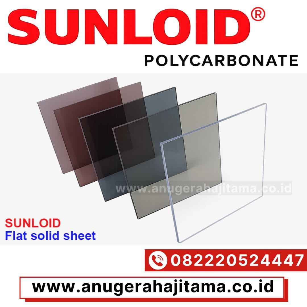 atap polycarbonate sunloid solid flat sheet