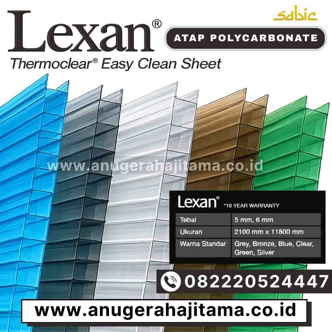 atap polycarbonate transparan lexan