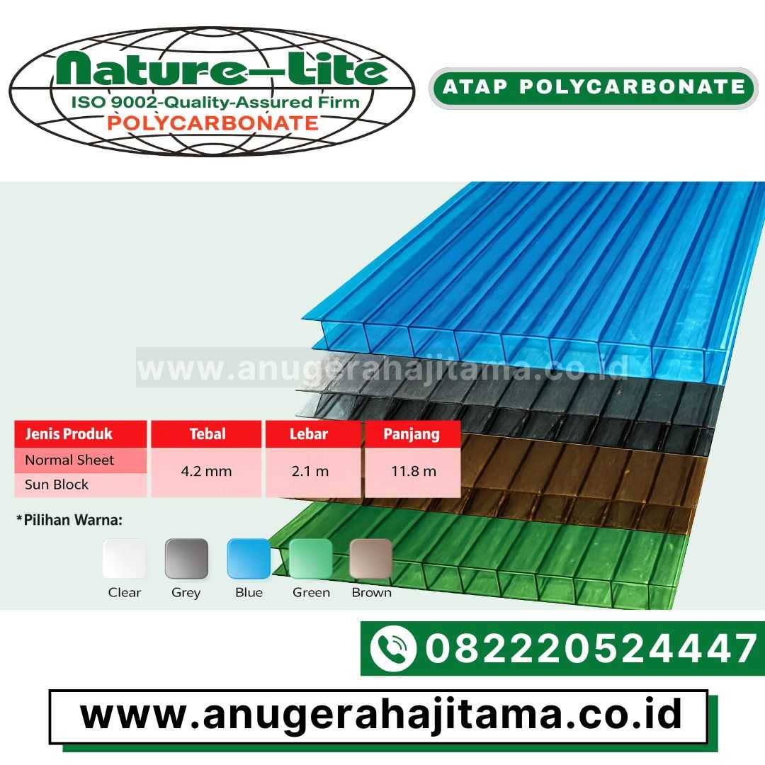 harga atap polycarbonate nature lite