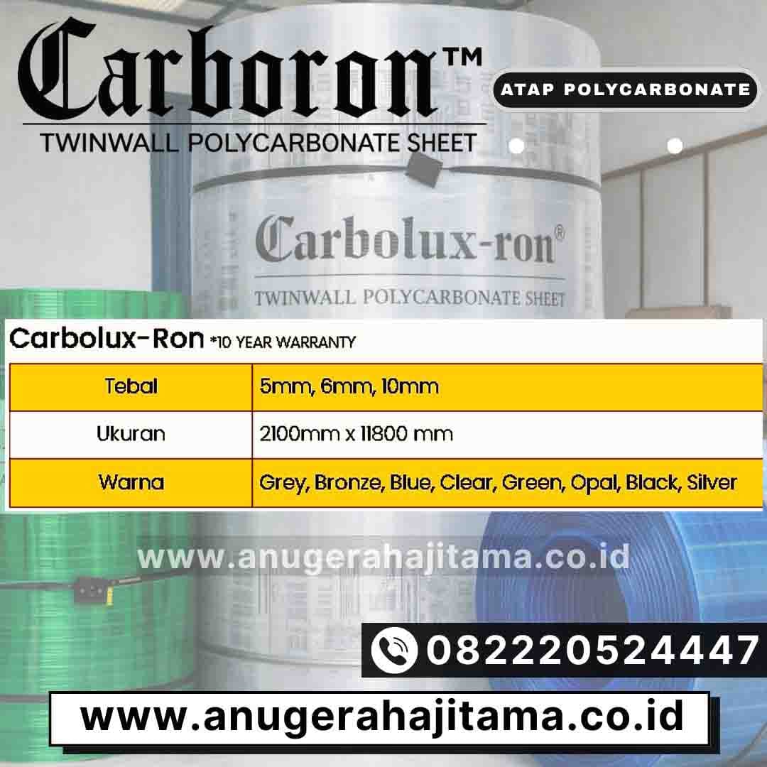 spesifikasi atap polycarbonate carboron