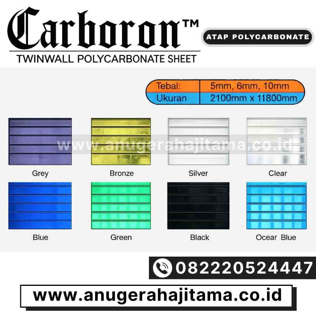warna atap polycarbonate carboron