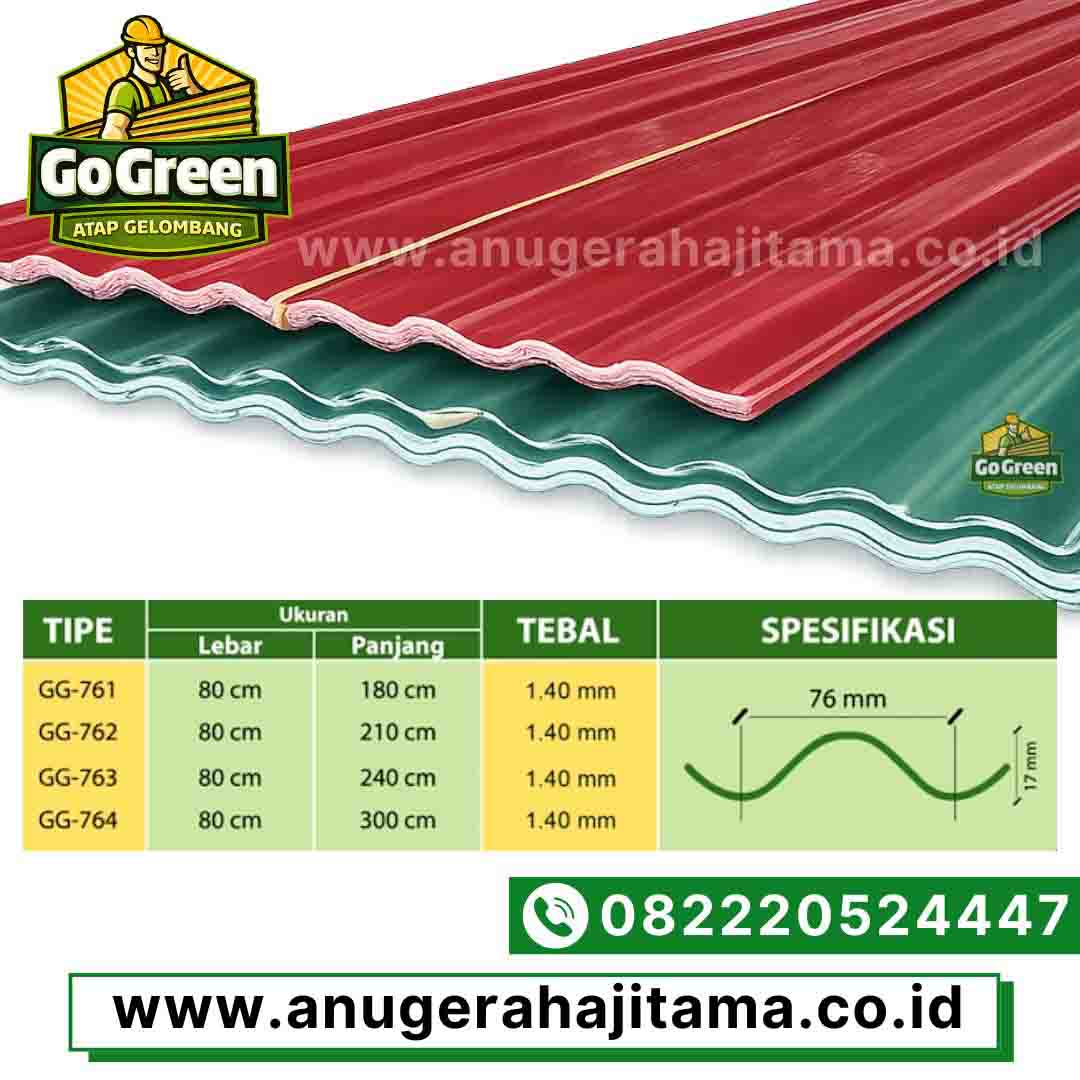 harga atap go green per lembar