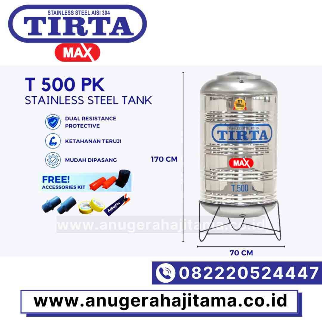 tandon stainless 500 liter tirta