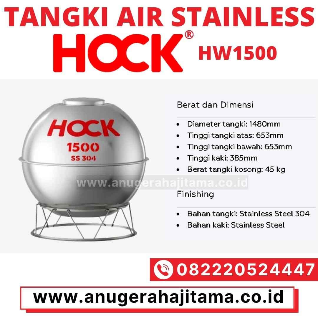 tangki air stainless bulat hock 1500 liter